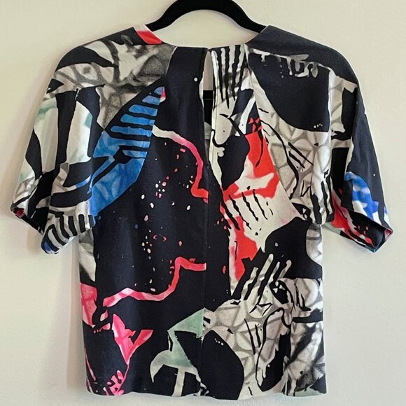 Zero + Maria Cornejo Abstract Print Top – Size 4 – Made in USA - Picture 3 of 4